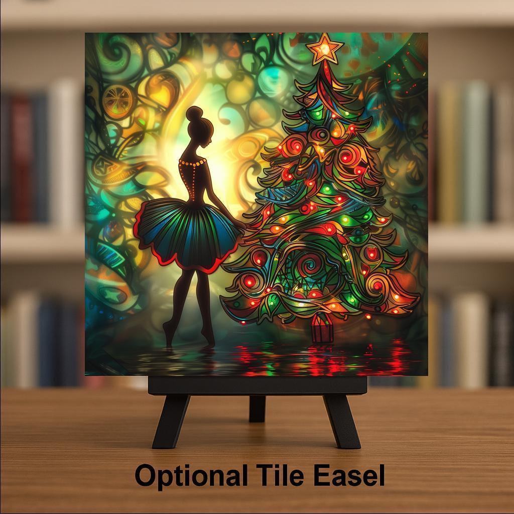 Nutcracker Wall Art Ceramic Tile Christmas Gift Ballet Decor Dance Lover Gift Ballerina Art Holiday Tile