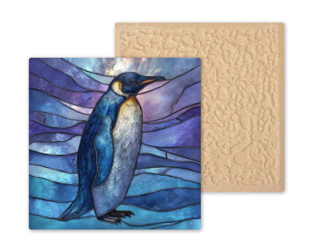 Penguin Wall Art Ceramic Tile Coastal Wildlife Gift Ocean Blue Decor Penguin Lover Art Nature Home Gift Tile