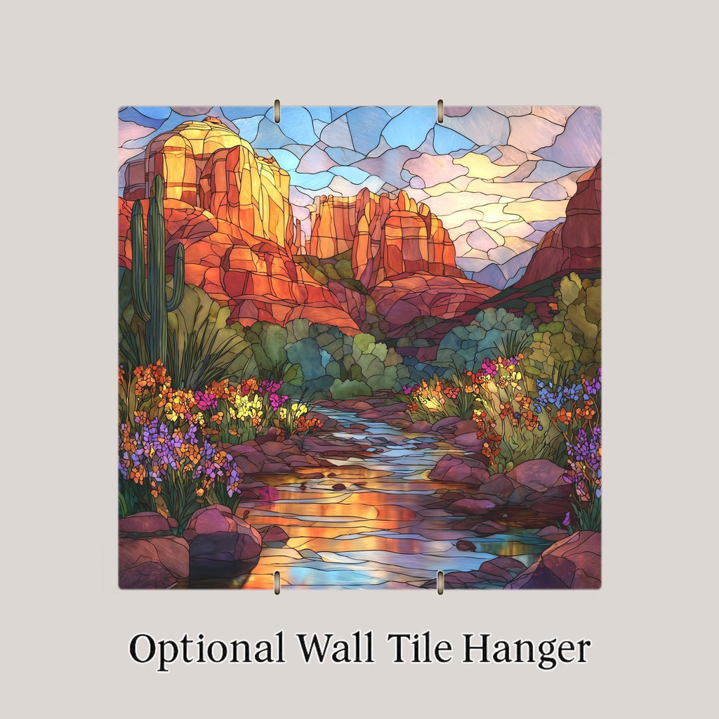 Sedona Landscape Wall Art Ceramic Tile Arizona Desert Gift Southwest Decor Nature Art Travel Lover Gift Tile