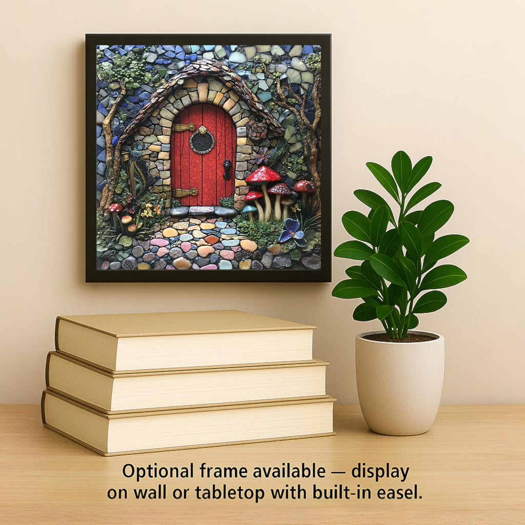 Fairy House Wall Art Ceramic Tile Whimsical Cottage Decor Fairy Garden Gift Magical Woodland Wall Decor Accent Tile