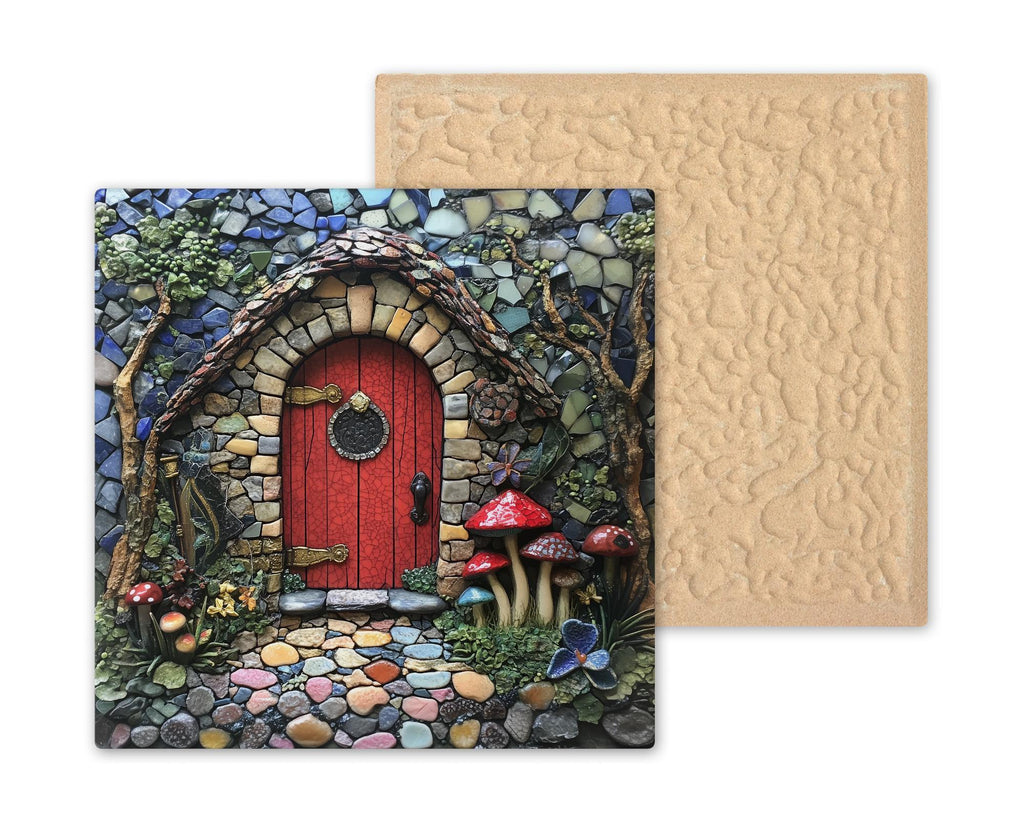 Fairy House Wall Art Ceramic Tile Whimsical Cottage Decor Fairy Garden Gift Magical Woodland Wall Decor Accent Tile