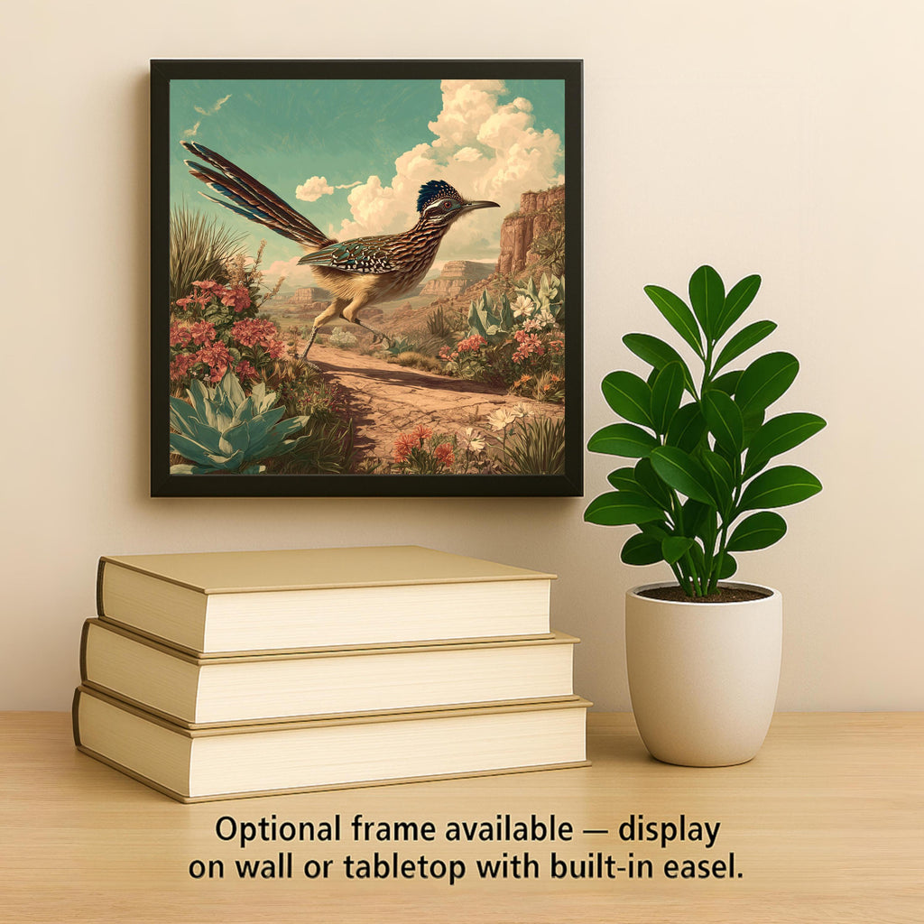 Roadrunner Wall Art Ceramic Tile Southwest Gift Desert Bird Art Place Identity Nature Gift Southwest Wildlife Art