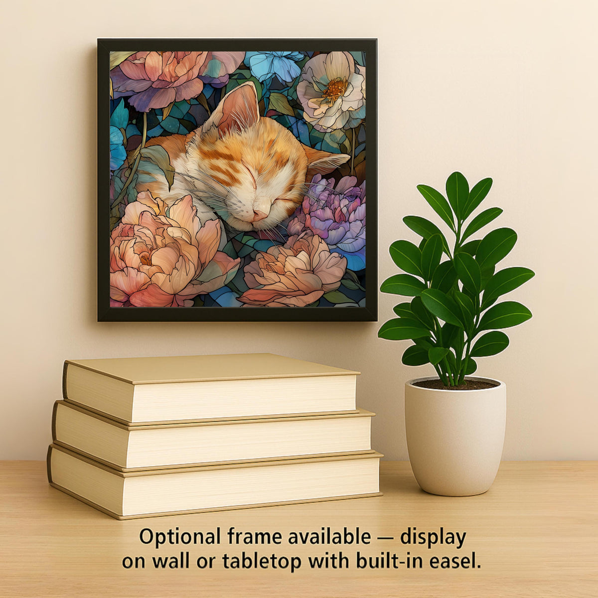 Tabby Cat Wall Art Ceramic Tile Cat Lover Gift Cozy Home Decor Cat Portrait Tile Art