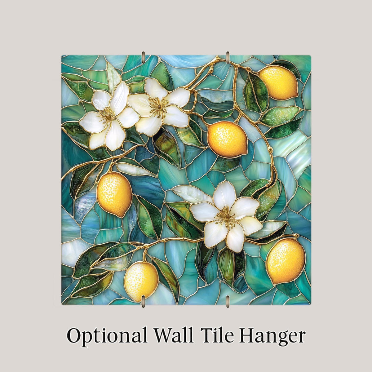 Lemon Ceramic Art Tile: Mediterranean Wall Decor Kitchen Accent Tuscan Home Decor Wall Art Citrus Italian Lemon Grove Mediterranean Art