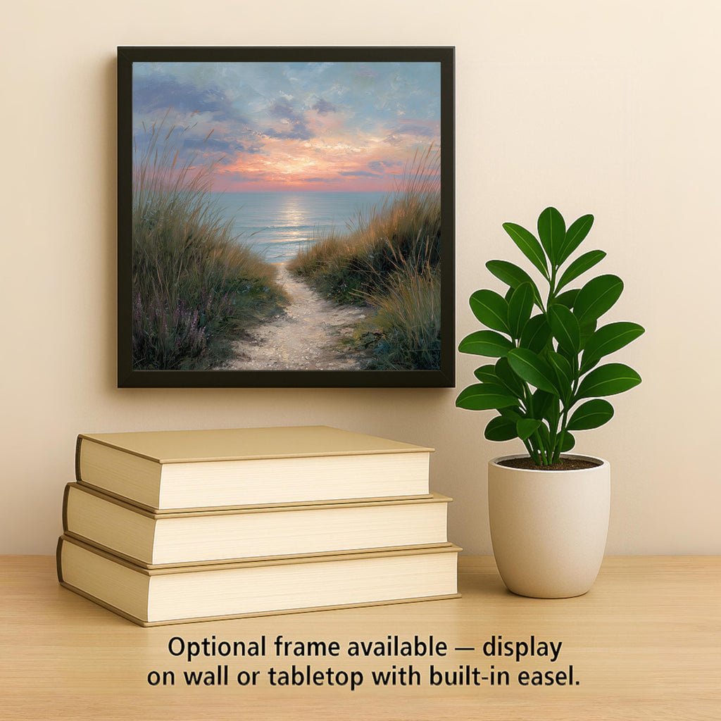 Cape Cod Wall Art Ceramic Tile Coastal Gift Beach Path Decor Sunset Sea Art New England Gift Tile