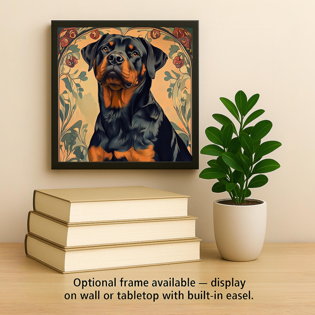Rottweiler Ceramic Art Tile – Dog Breed Wall Decor, Rottie Lover Pet Gift