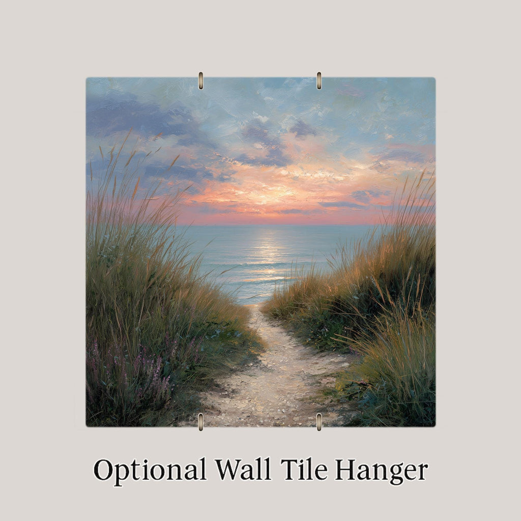 Cape Cod Wall Art Ceramic Tile Coastal Gift Beach Path Decor Sunset Sea Art New England Gift Tile