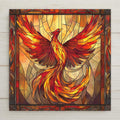 This bold Phoenix Rising Ceramic Tile bursts with fire-toned reds, oranges, and golds in a stained glass-inspired Art Nouveau design. A perfect gift for fans of mythical birds and powerful symbols of rebirth. Optional display choices include cork backing, tile stand, or wall hanger.