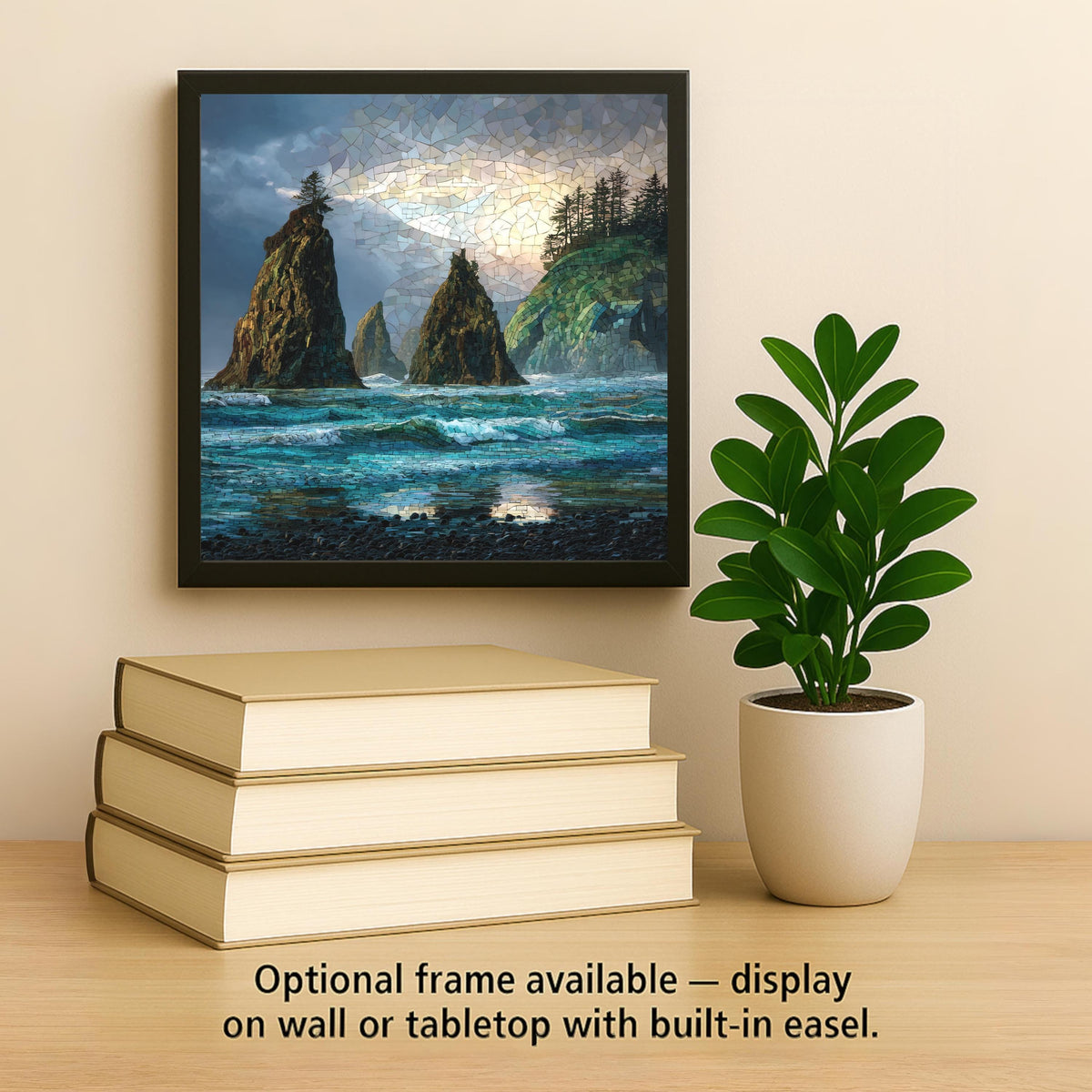 Ruby Beach Wall Art Ceramic Tile Washington Gift Olympic Park Decor Pacific Coast Art PNW Gift Nature Tile