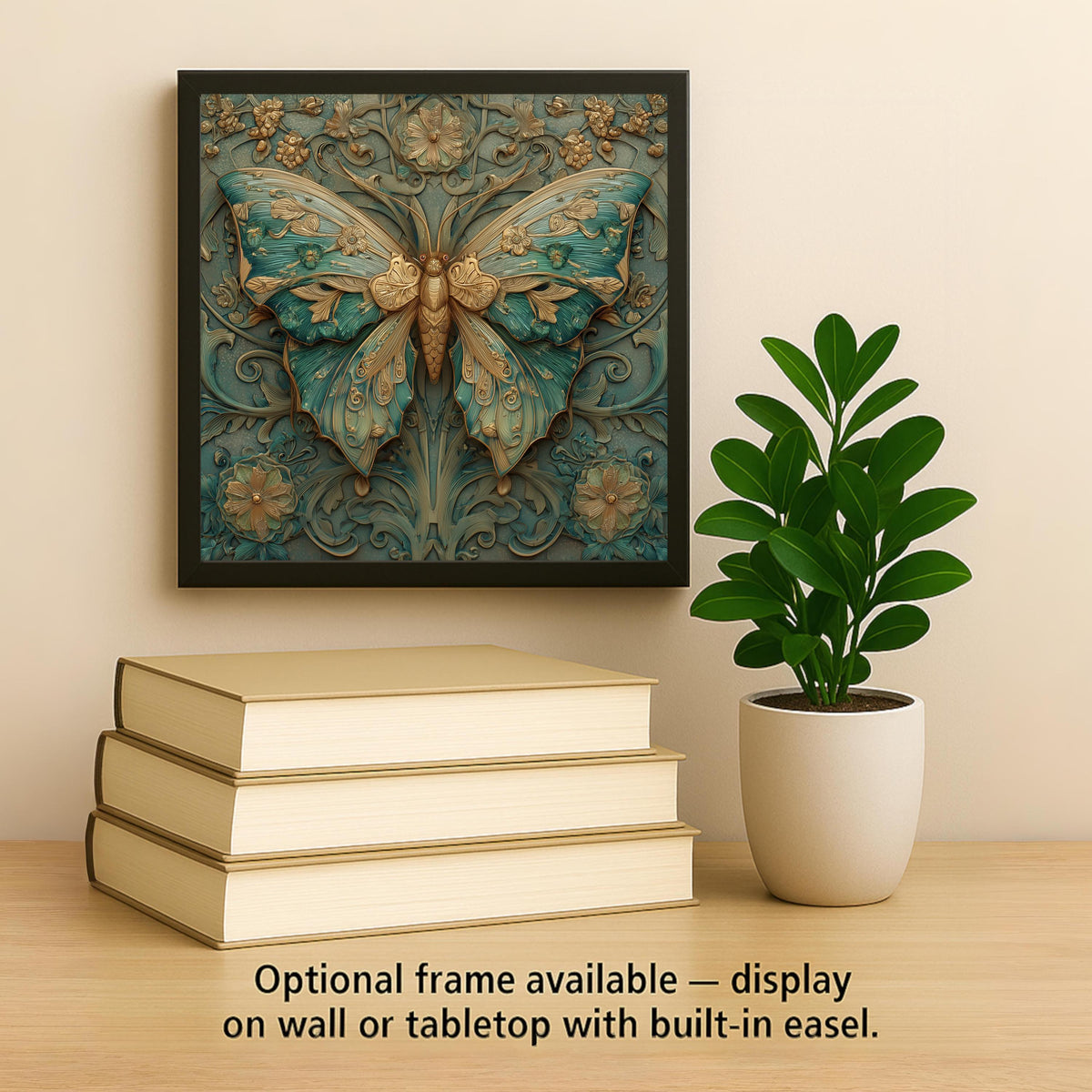 Butterfly Ceramic Tile Wall Art – Stained Glass Style Garden Decor, Spring Nature Gift, Botanical Home Accent
