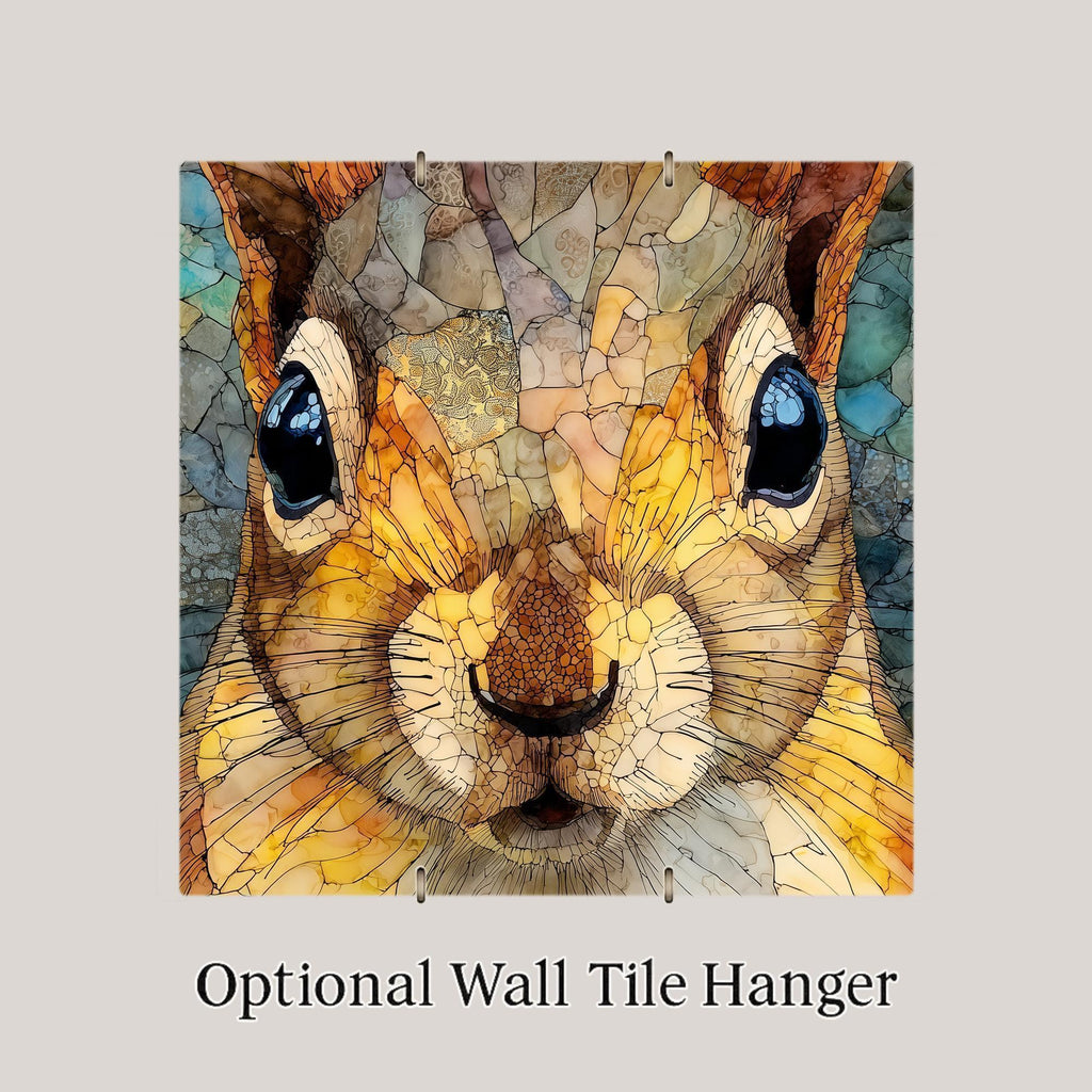 Squirrel Wildlife Wall Art Ceramic Tile Woodland Animal Gift Nature Inspired Decor Squirrel Lover Art Gift Tile