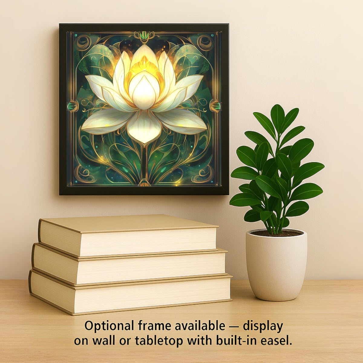 Lotus William Morris Ceramic Art Tile: Zen Wall Decor Meditation Gift Yoga Home Decor Wall Art Botanical Yoga Nature Mindfulness Lotus Art