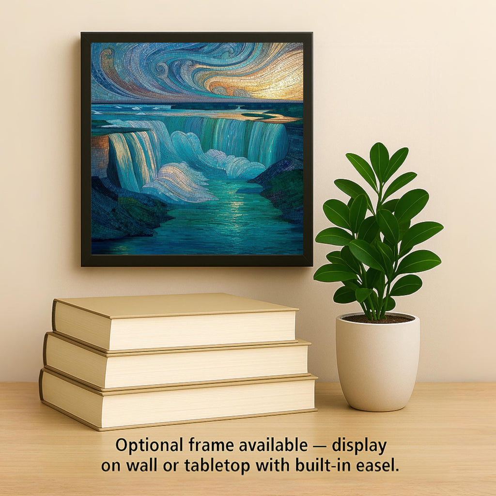 Niagara Falls Wall Art Ceramic Tile Waterfall Landscape Decor New York Travel Gift Nature Wall Decor Souvenir Accent Tile