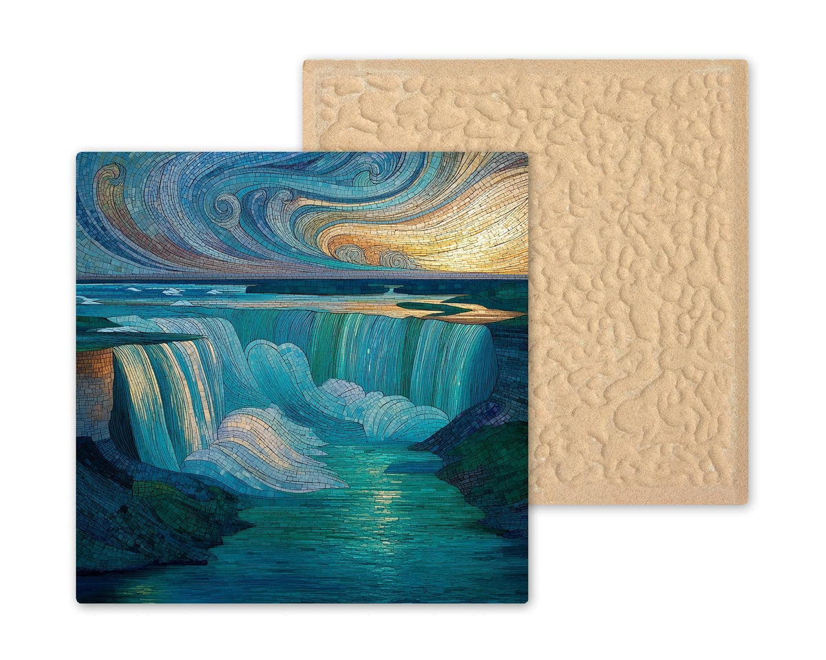 Niagara Falls Wall Art Ceramic Tile Waterfall Landscape Decor New York Travel Gift Nature Wall Decor Souvenir Accent Tile