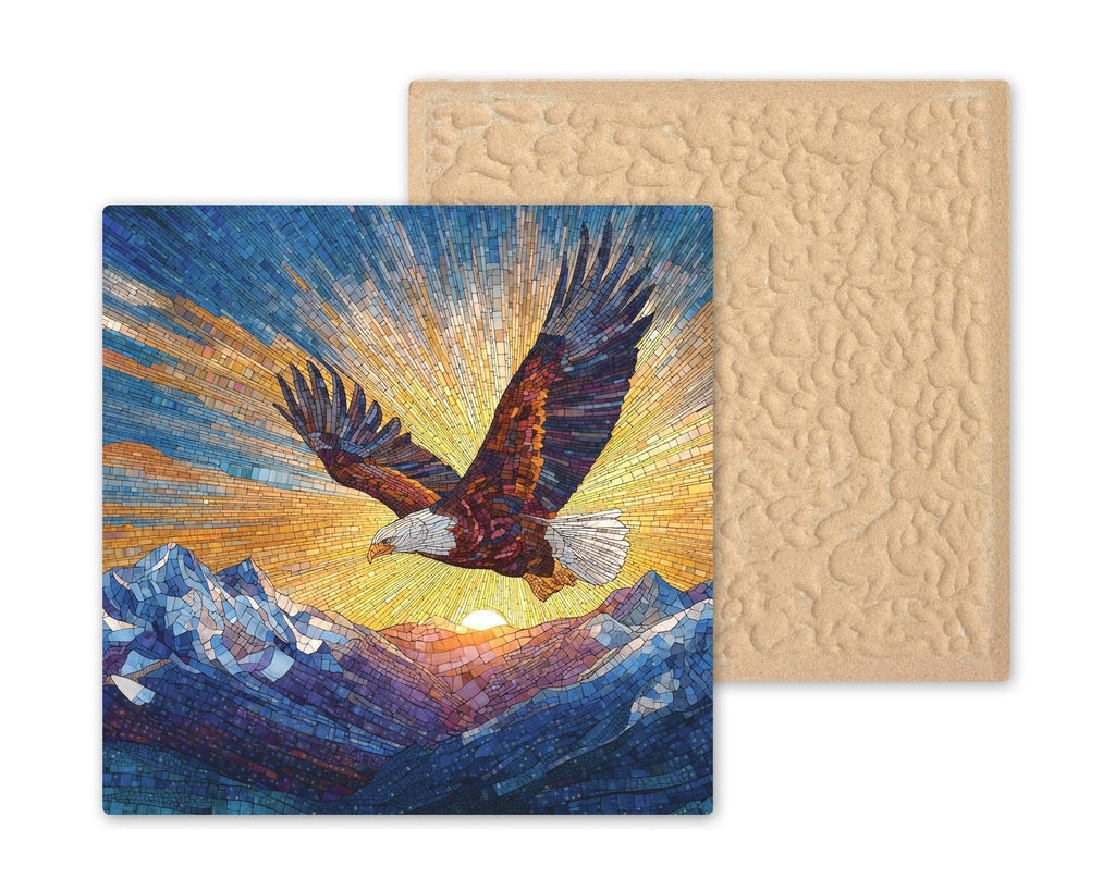 Eagle Wall Art Ceramic Tile Patriotic Gift Freedom Decor American Wildlife Art Bald Eagle Nature