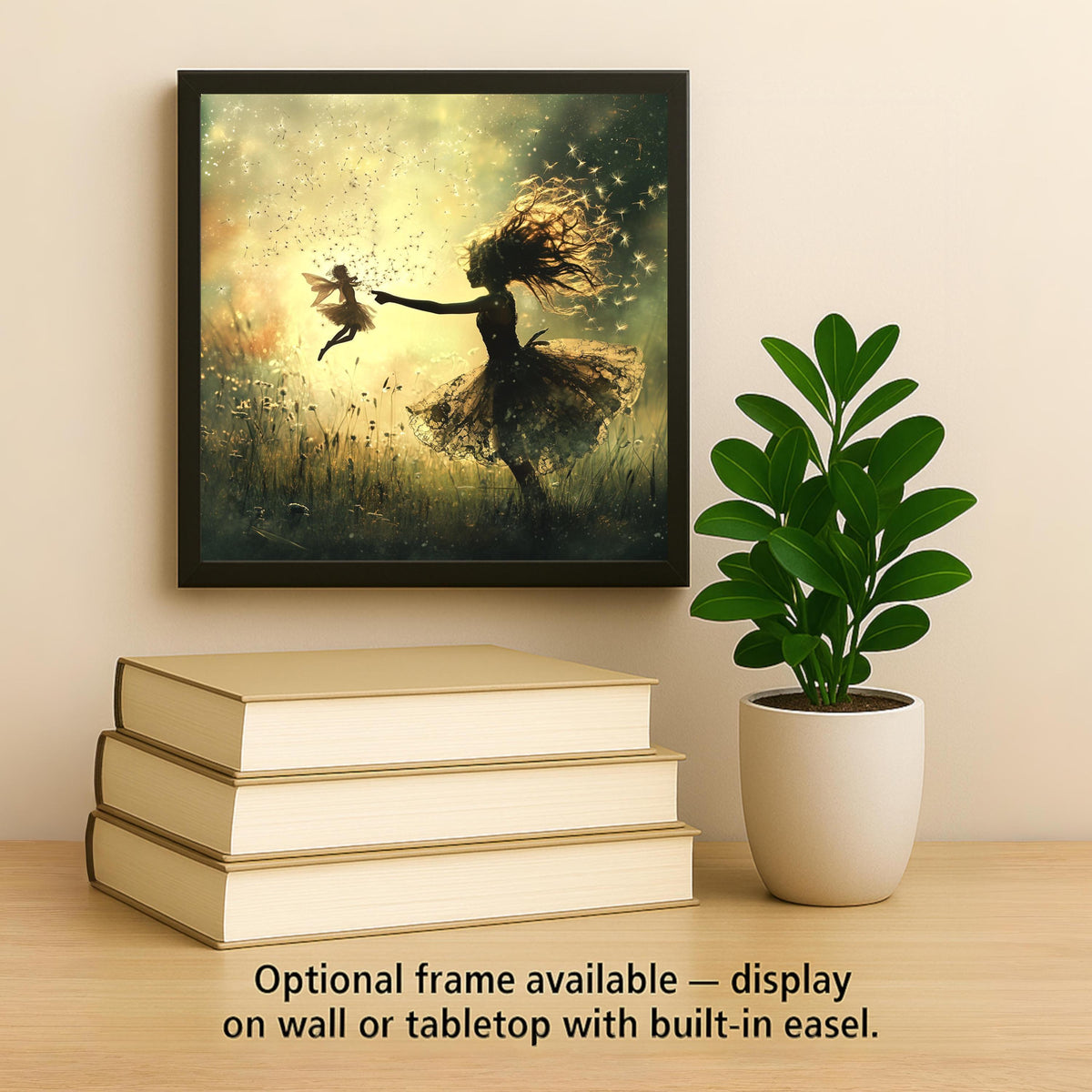 Magical Fairy Ceramic Art Tile: Whimsical Wall Decor Cottagecore Gift Fantasy Home Decor Wall Art