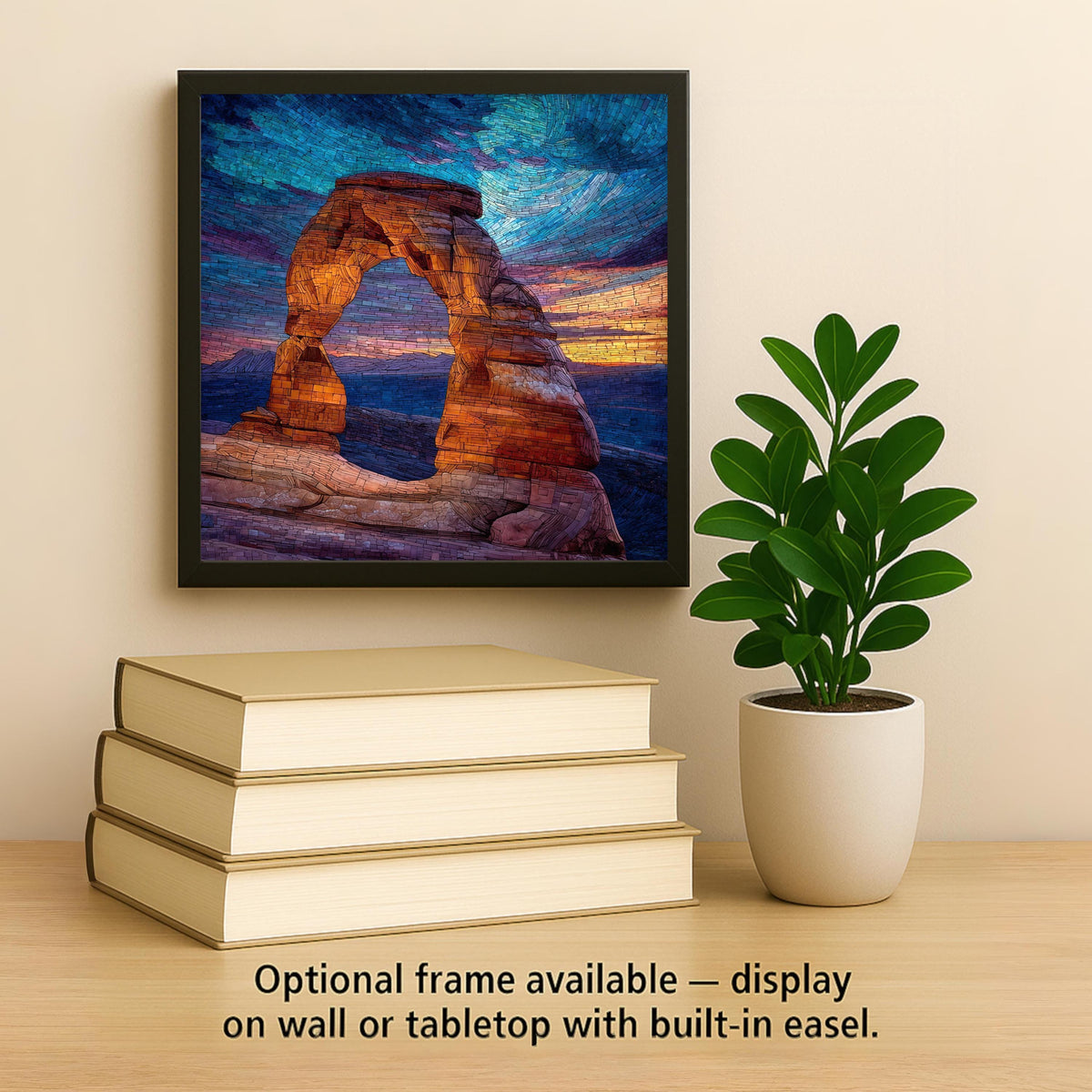 Delicate Arch Wall Art Ceramic Tile Utah Gift Arches Park Decor Desert Sunset Art Southwest Gift Tile