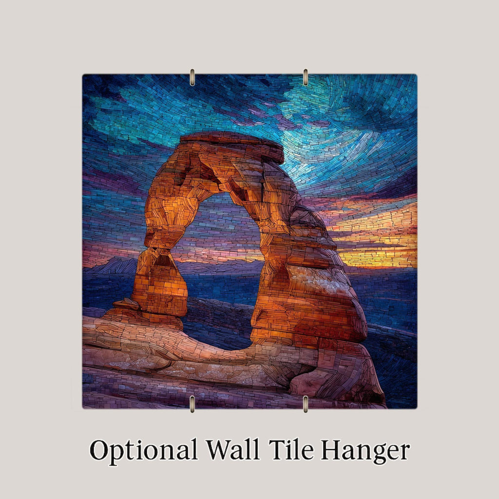 Delicate Arch Wall Art Ceramic Tile Utah Gift Arches Park Decor Desert Sunset Art Southwest Gift Tile
