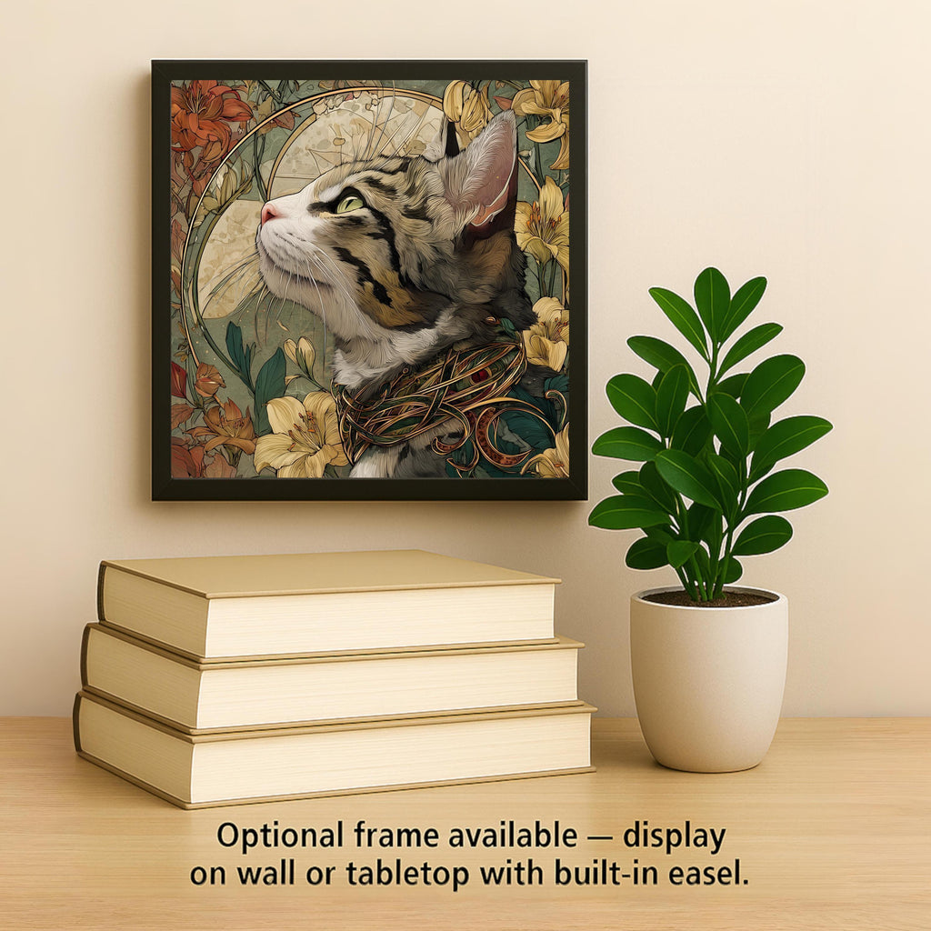 Cat William Morris Ceramic Art Tile: Memorial Keepsake Sympathy Gift Remembrance Home Decor Wall Art