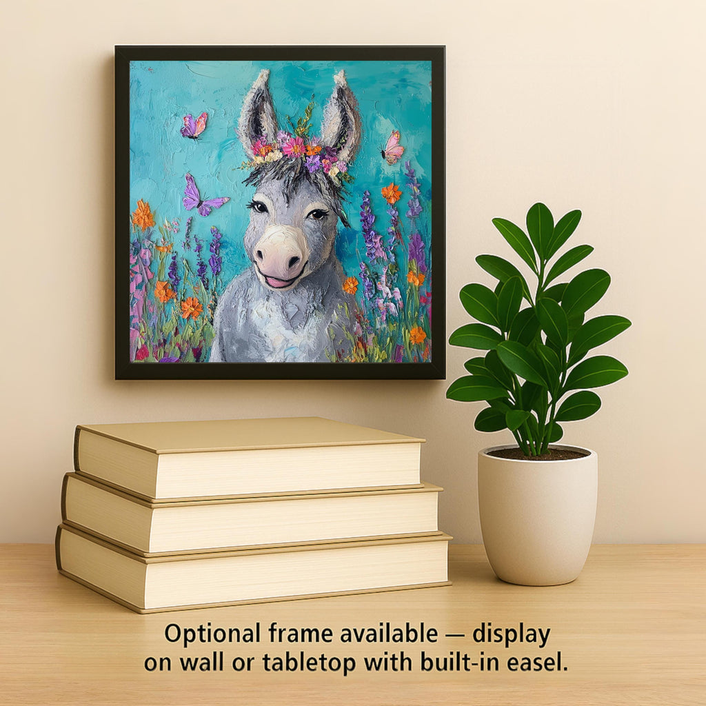 Donkey Wall Art Ceramic Tile Funny Farmhouse Gift Kitchen Decor Animal Lover Gift Quirky Home Art Tile