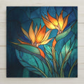 Bird of Paradise Wall Art Ceramic Tile Tropical Gift Stained Glass Style Decor Exotic Bird Art Nature Lover Gift Tile
