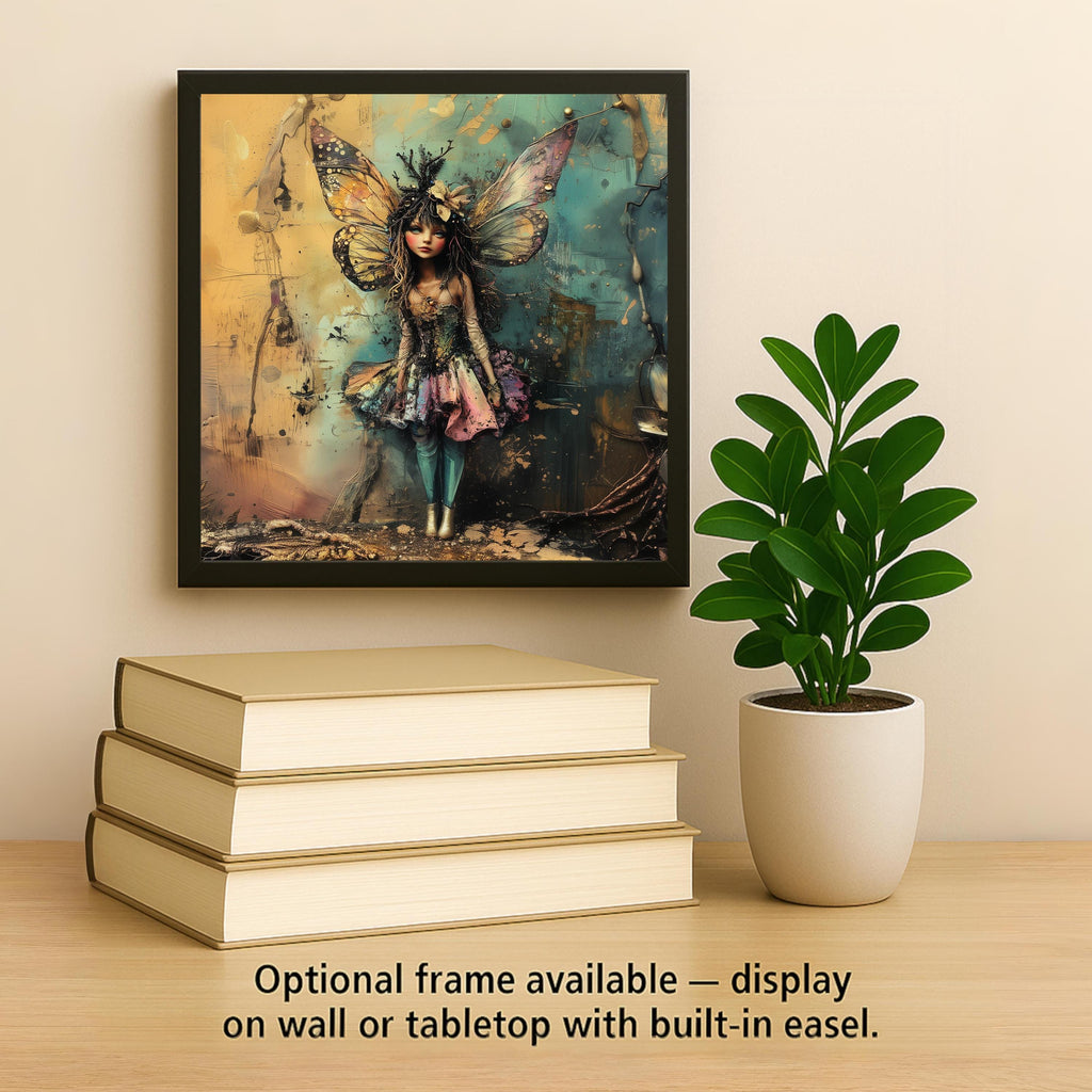Fairy Ceramic Art Tile: Whimsical Wall Decor Cottagecore Gift Fantasy Home Decor Wall Art Floral Garden Fairy Enchanted Art