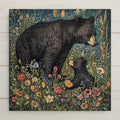 Bring the timeless elegance of Art Nouveau into your home with this William Morris inspired woodland black bear lovers ceramic tile wall decor. Featuring a vintage art style, this cute baby bear cub coaster and trivet will add a touch of charm to any space. Perfect for nature enthusiasts and art lovers alike!