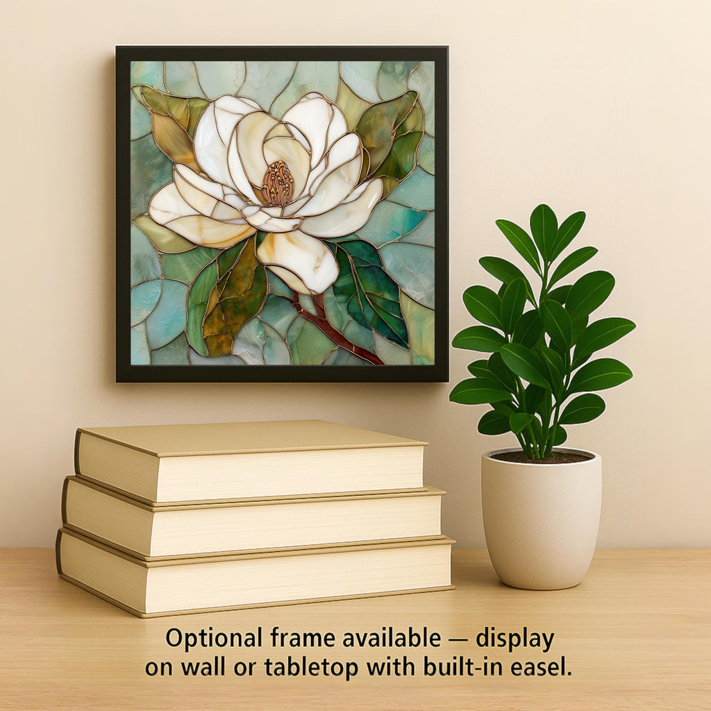 White Magnolia Wall Art Ceramic Tile Floral Decor Botanical Wall Decor Home Decor