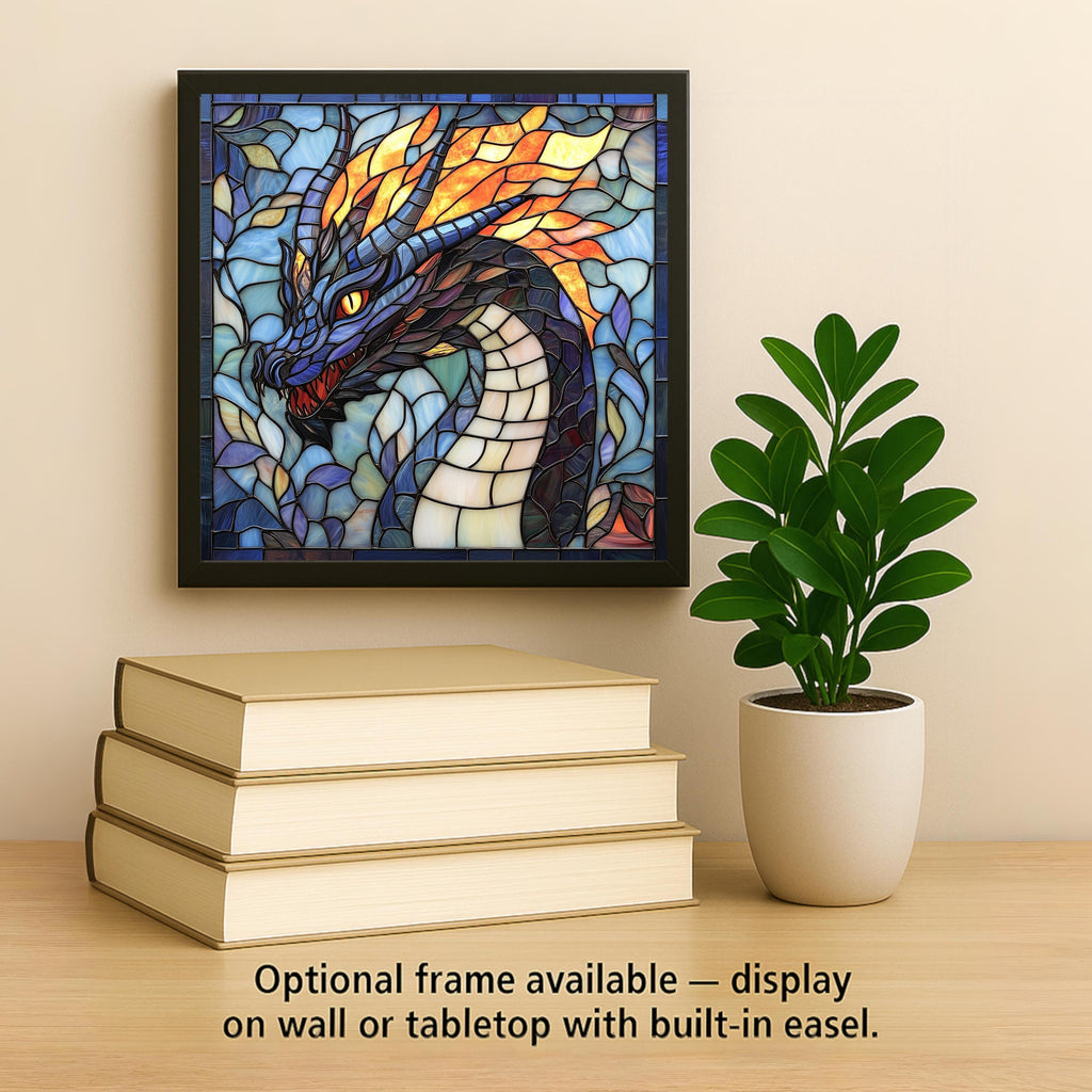 Dragon Wall Art Ceramic Tile Fantasy Decor Whimsical Wall Decor Mythical Dragon Gift Cottage Fantasy Lover Accent Tile