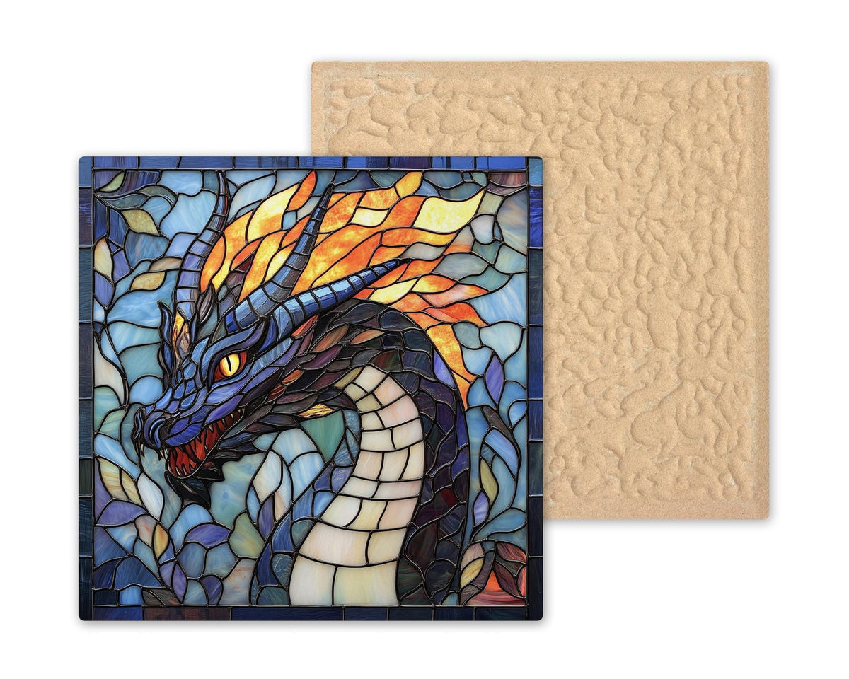 Dragon Wall Art Ceramic Tile Fantasy Decor Whimsical Wall Decor Mythical Dragon Gift Cottage Fantasy Lover Accent Tile