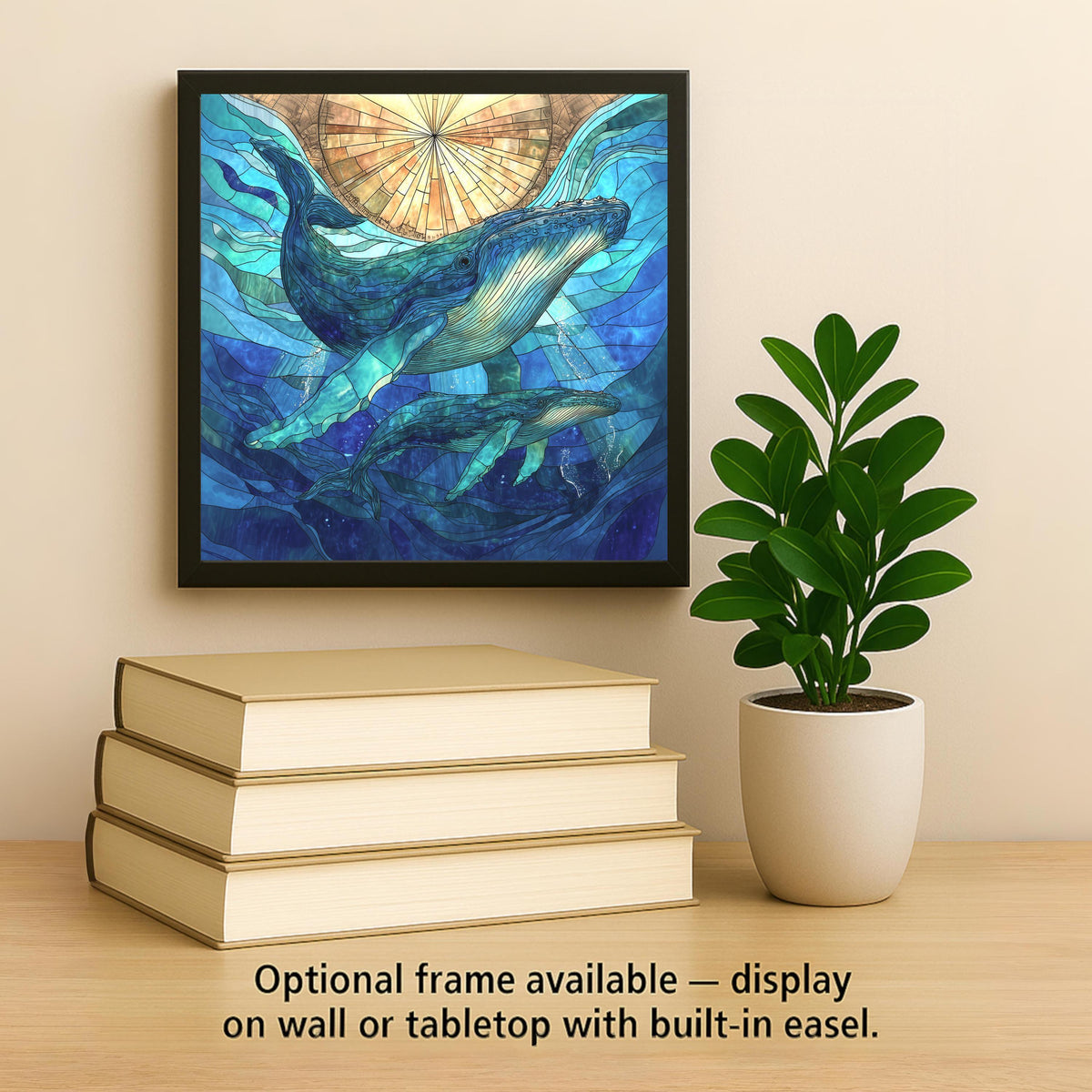 Whale Ceramic Art Tile: Coastal Wall Decor Beach House Accent Ocean Home Decor Wall Art Marine Life Ocean Blue Whale Coastal Art