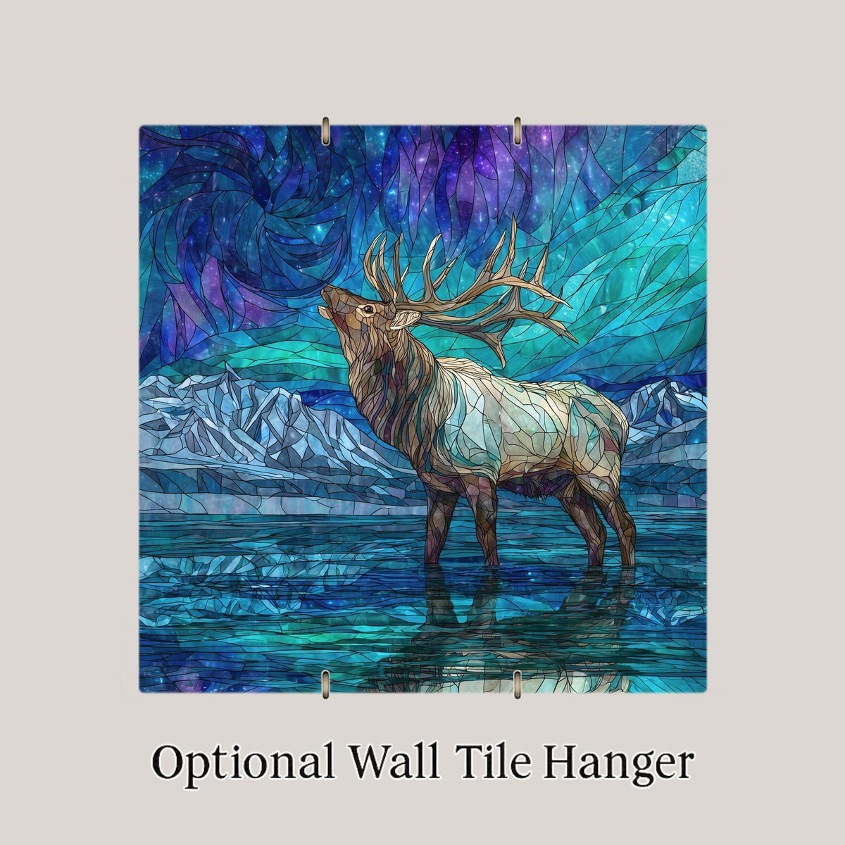 Elk Wall Art Ceramic Tile Wildlife Lover Gift Cabin Lodge Decor Wilderness Elk Gift Nature Mountain Tile