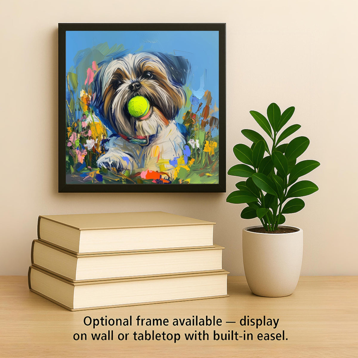 Shih Tzu Wall Art Ceramic Tile Dog Lover Gift Shih Tzu Memorial Gift Dog Breed Portrait Pet Loss Tile
