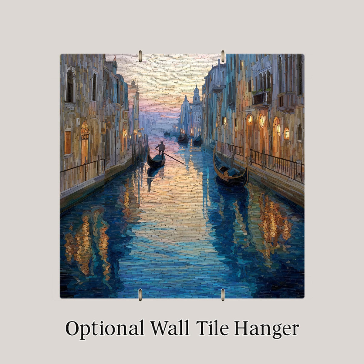Venice Canal Ceramic Art Tile: Travel Decor City Art Place Identity Home Decor Wall Art