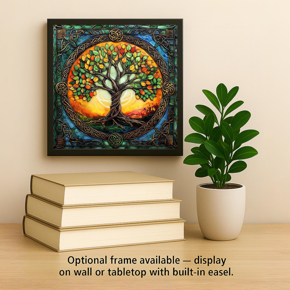 Celtic Tree of Life Ceramic Art Tile: Irish Heritage Decor Celtic Home Decor Wall Art Celtic Knotwork Irish Heritage Spiritual Art