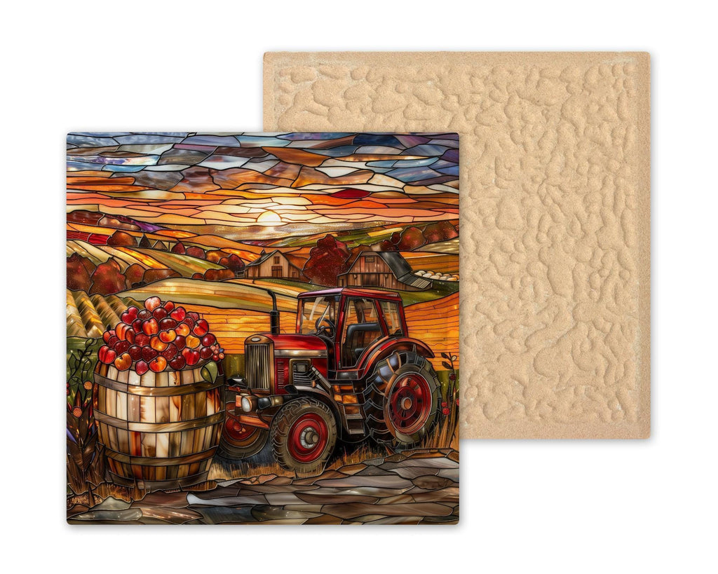 Apple Harvest Wall Art Ceramic Tile Kitchen Decor Gift Autumn Home Decor Thanksgiving Gift Farmhouse Tile