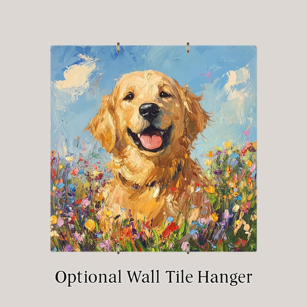 Golden Retriever Wall Art Ceramic Tile Dog Lover Gift Retriever Decor Dog Memorial Gift Pet Loss Tile