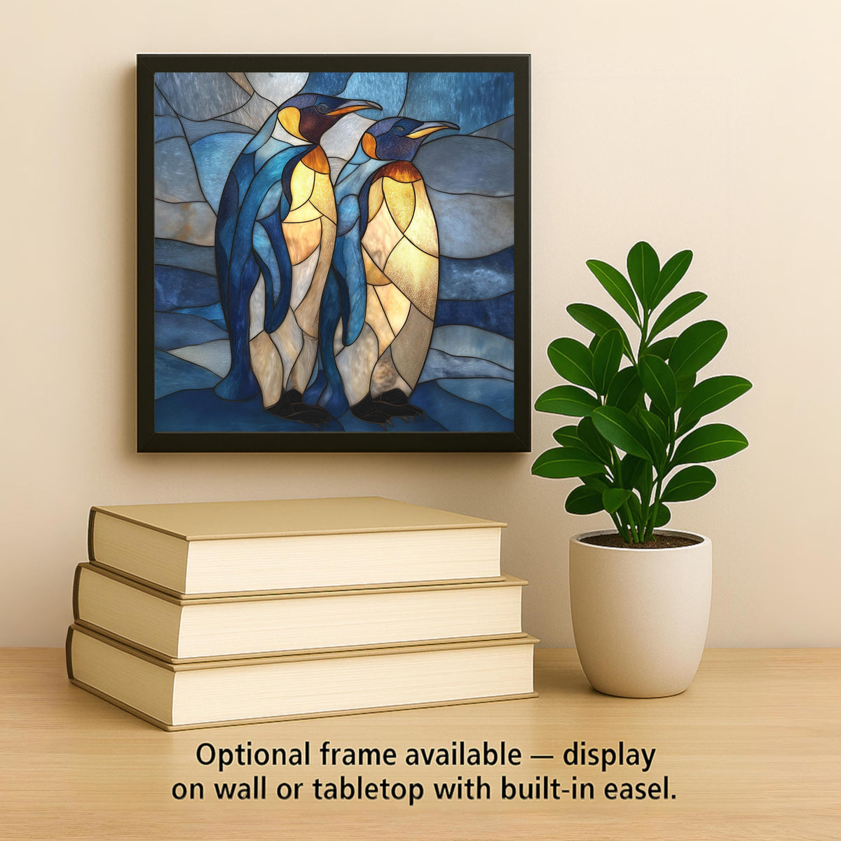 Penguin Pair Wall Art Ceramic Tile Couples Gift Love Symbol Decor Penguin Lover Art Coastal Wildlife Gift Tile