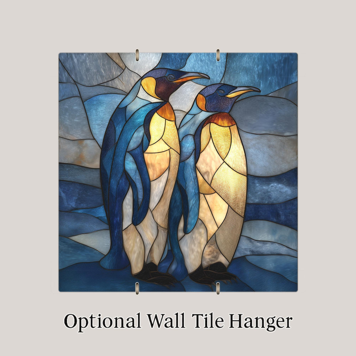Penguin Pair Wall Art Ceramic Tile Couples Gift Love Symbol Decor Penguin Lover Art Coastal Wildlife Gift Tile