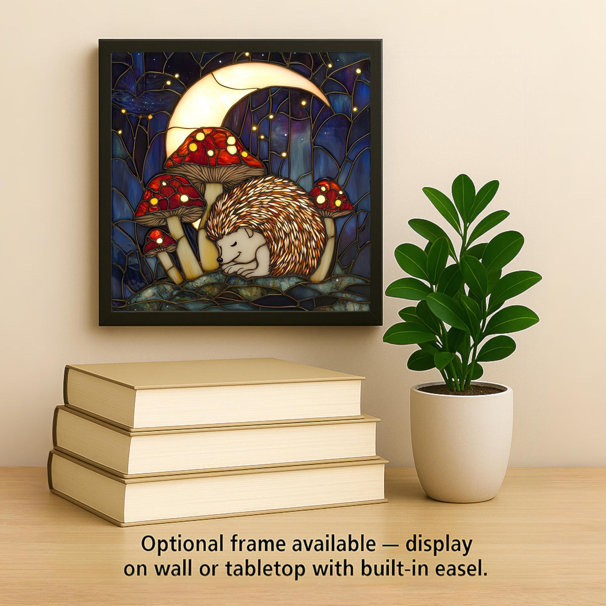 Sleeping Hedgehog Wall Art Ceramic Tile Woodland Nursery Gift Enchanted Decor Hedgehog Lover Art Cottage Gift Tile