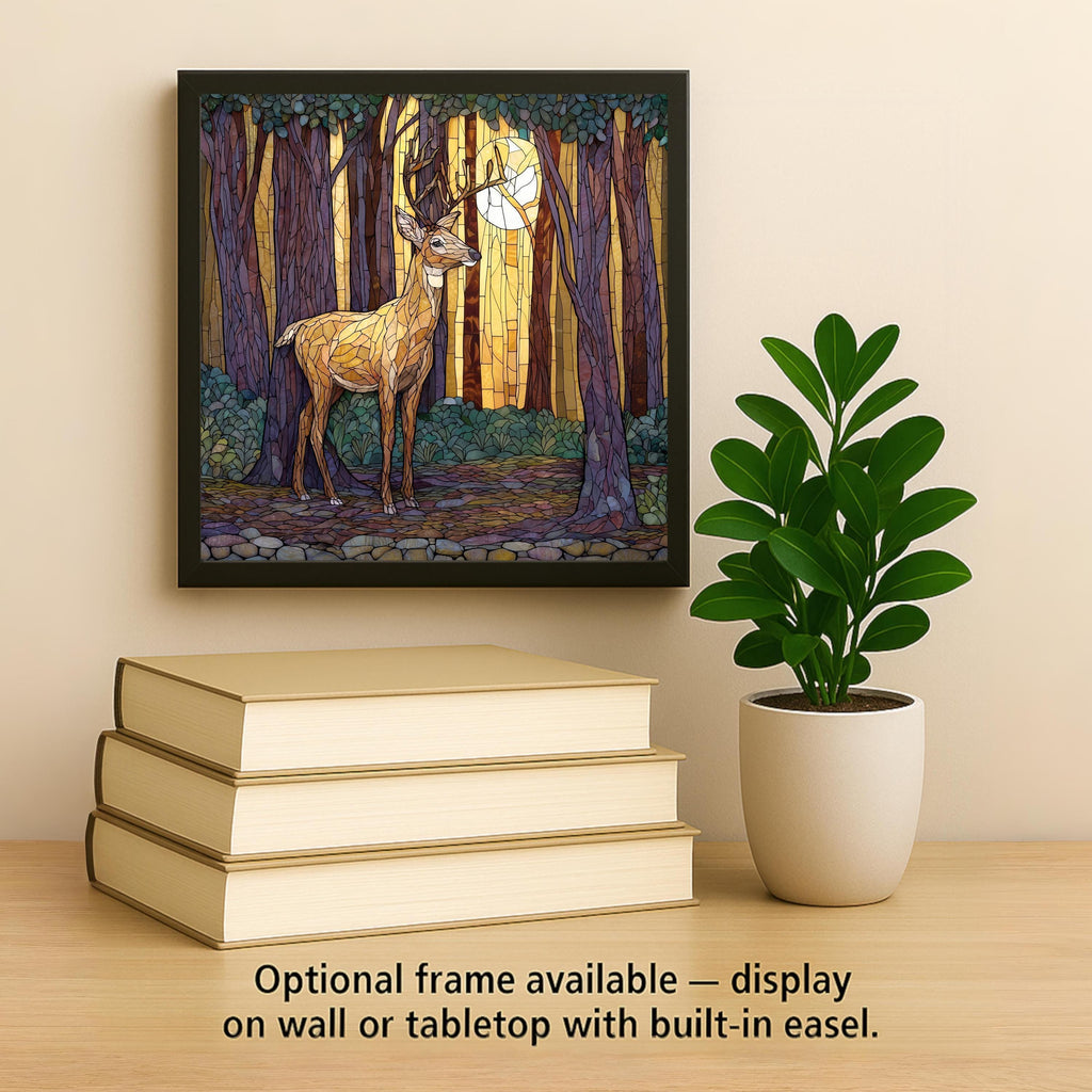 Deer Wall Art Ceramic Tile Forest Wildlife Decor Woodland Home Decor Nature Lover Gift