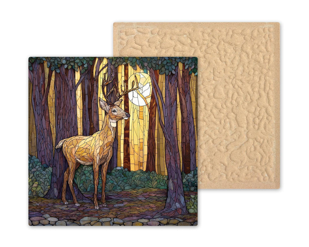 Deer Wall Art Ceramic Tile Forest Wildlife Decor Woodland Home Decor Nature Lover Gift
