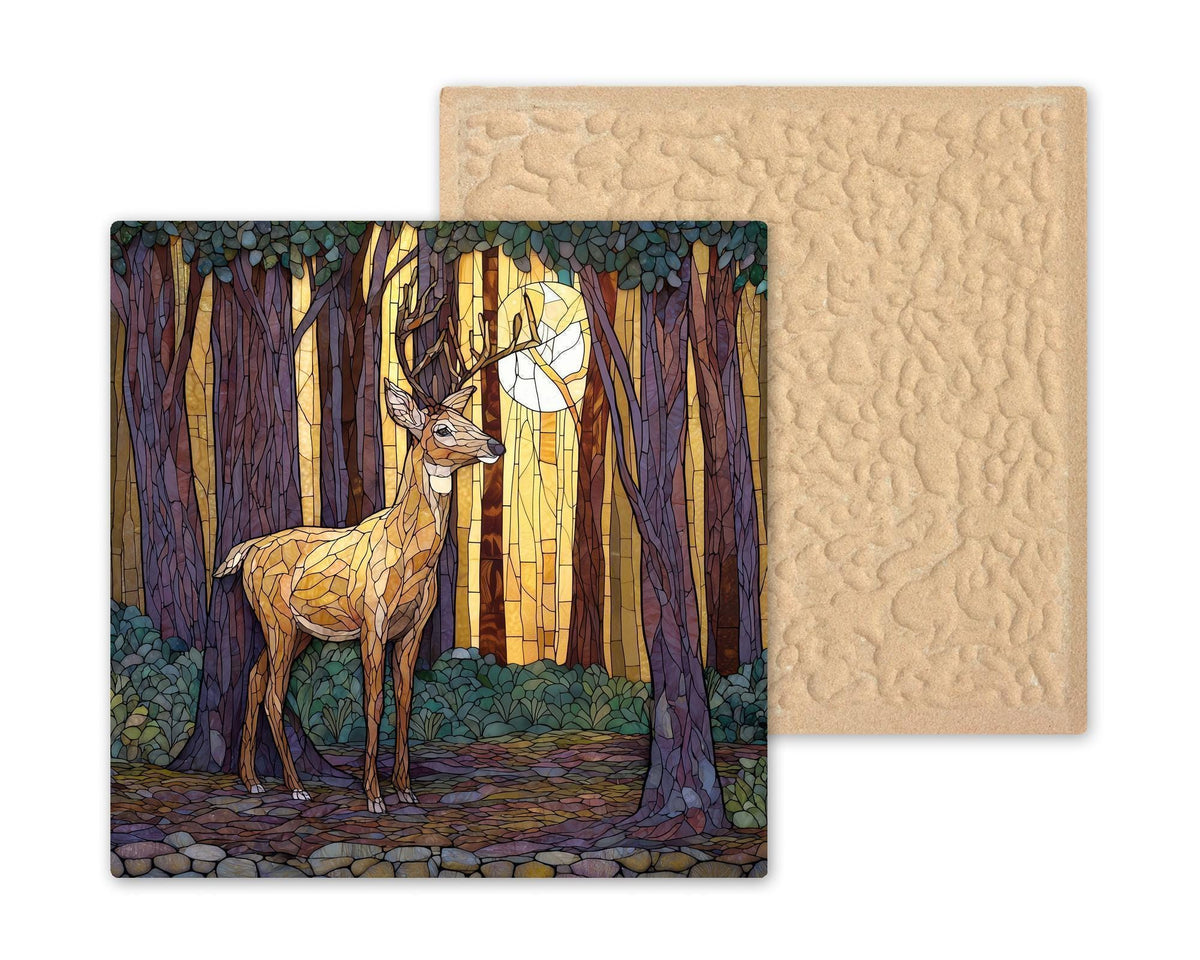 Deer Wall Art Ceramic Tile Forest Wildlife Decor Woodland Home Decor Nature Lover Gift