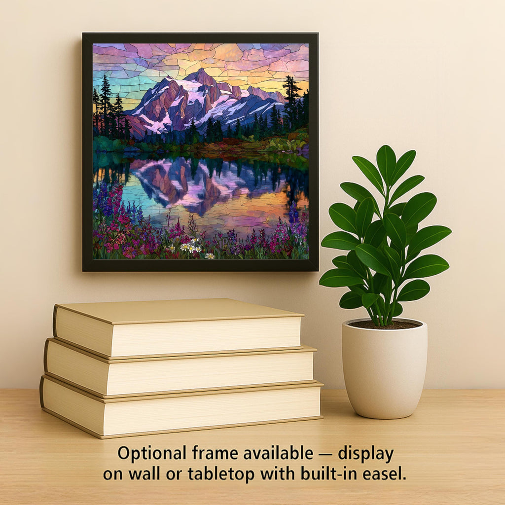 Mt Shuksan Wall Art Ceramic Tile Pacific Northwest Gift Washington Decor North Cascades Art PNW Gift Tile