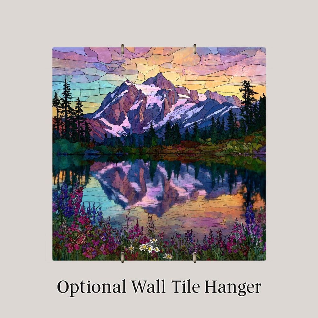 Mt Shuksan Wall Art Ceramic Tile Pacific Northwest Gift Washington Decor North Cascades Art PNW Gift Tile