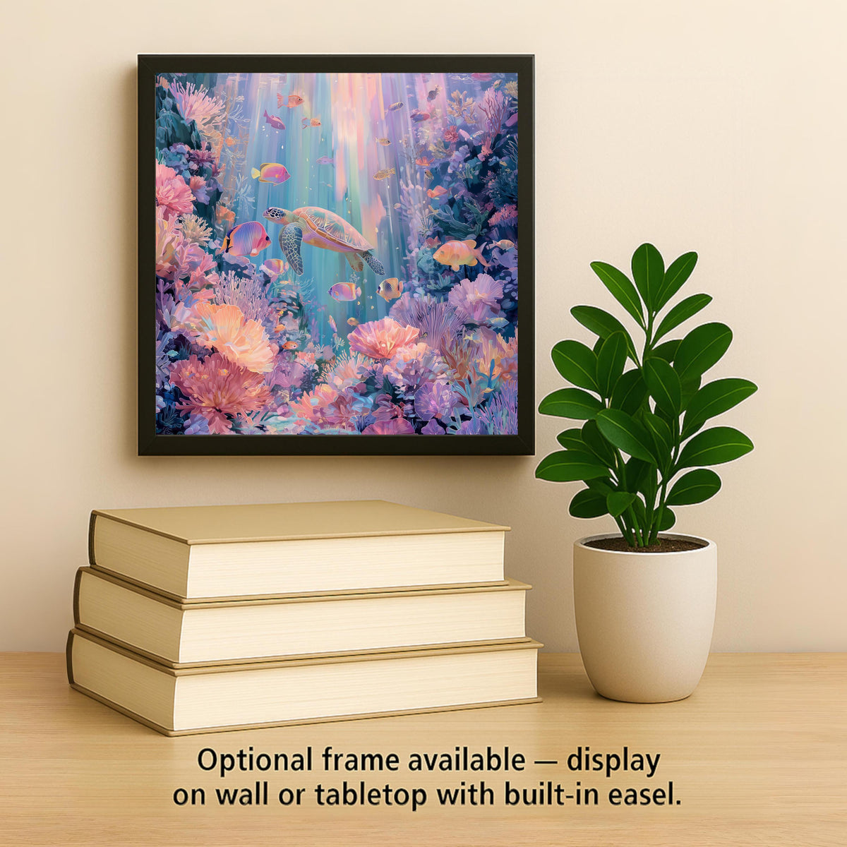 Coastal Sea Turtle Ceramic Art Tile – Nautical Beach Wall Decor, Rustic Marine Ocean Lover Gift