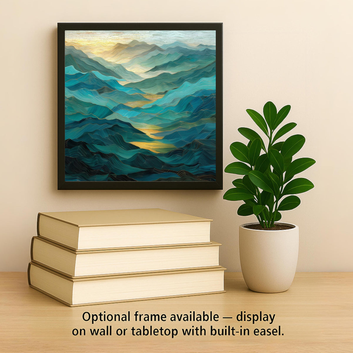 Smoky Mountains Sunset Ceramic Art Tile: Cabin Wall Decor Nature Lover Gift Woodland Home Decor Wall Art Appalachian Blue Ridge Nature Art