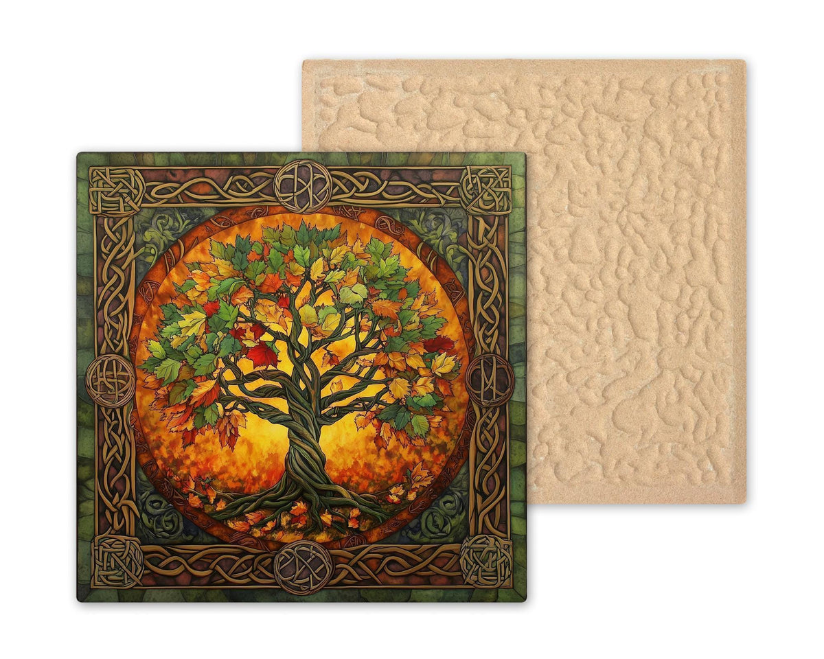Pagan Tree of Life Ceramic Art Tile: Nature Wall Decor Art Lover Gift Home Decor Wall Art