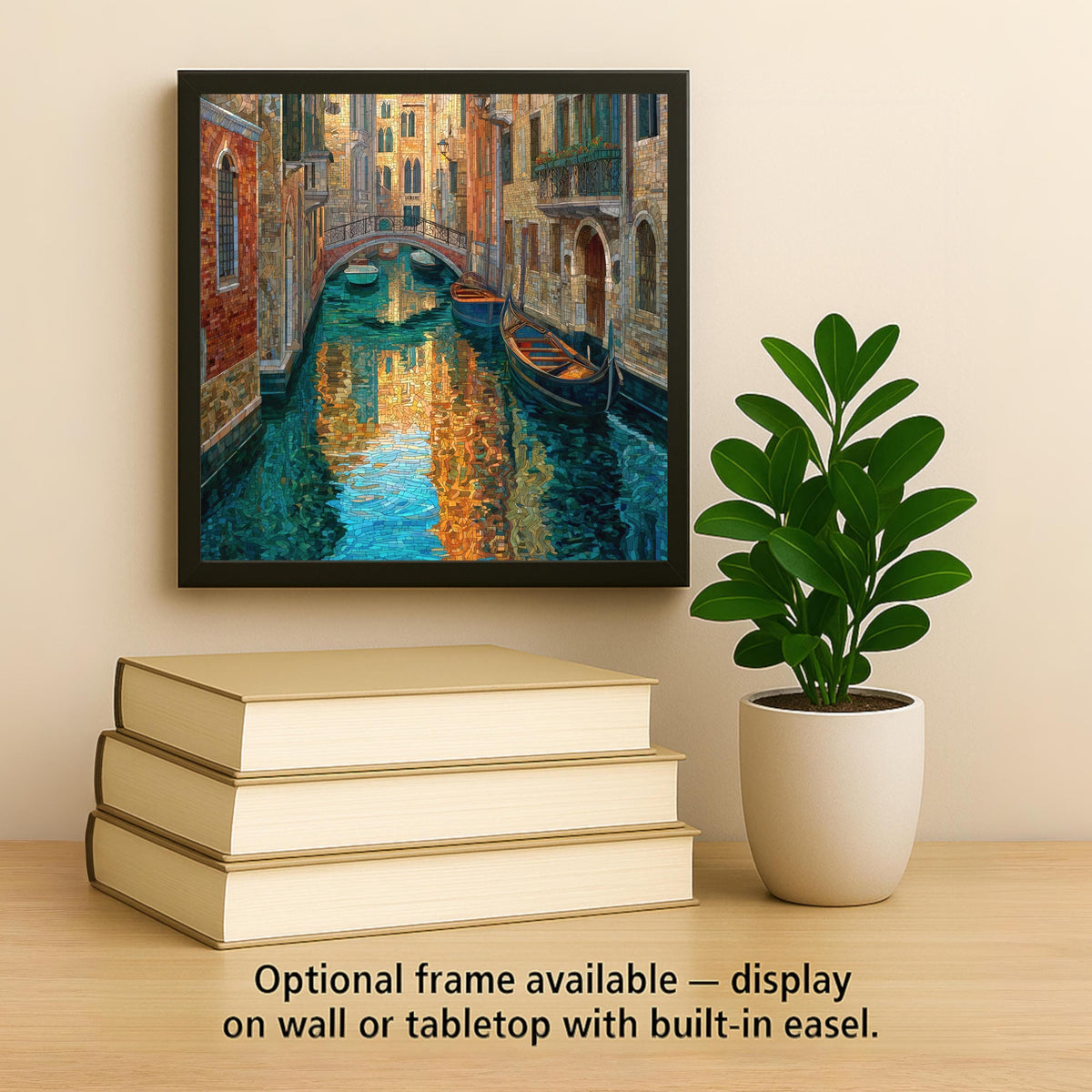 Venice Gondola Wall Art Ceramic Tile Italy Gift Venetian Canal Decor Italy Lover Art Travel Gift Tile