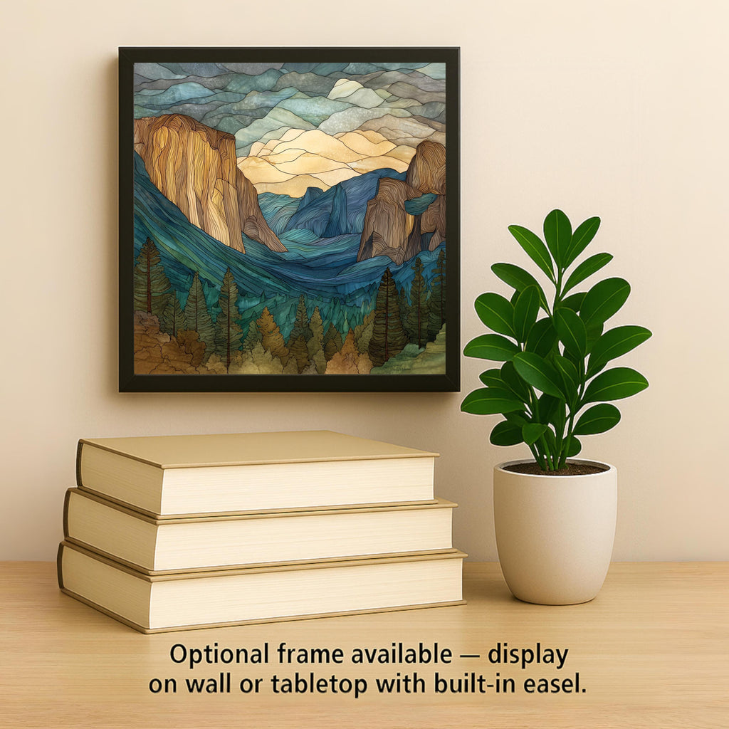 Yosemite Tunnel View Wall Art Ceramic Tile California Gift National Park Decor El Capitan Art Hiker Gift Tile